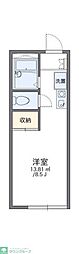 レオパレストダワンルームハイツ2 1Kの間取図画像