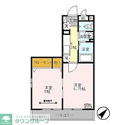 シーガル 2Kの間取図画像