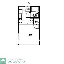 芝コーポラス 1Kの間取図画像