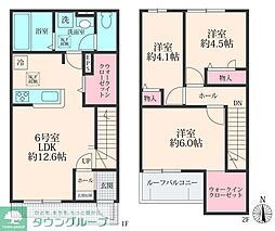 カーサポポラーレ 3LDKの間取図画像