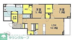 桜橋Grande 2LDKの間取図画像
