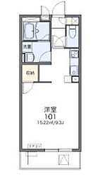 レオネクストブルージュ 1Kの間取図画像