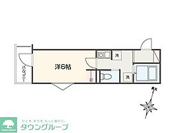 MELLAS西川口IV 1Kの間取図画像