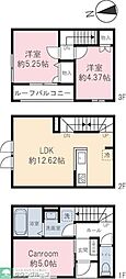 ベルリード 3LDKの間取図画像