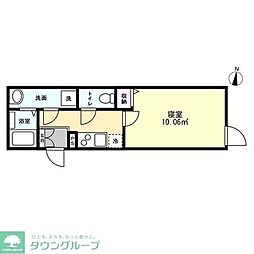 LUMIERE HATOGAYA 1Kの間取図画像