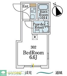 蕨市北町1丁目アパート 1Kの間取図画像