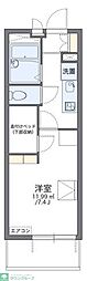 レオパレスブリエスト 1Kの間取図画像