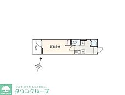 MELLAS南浦和V 1Kの間取図画像