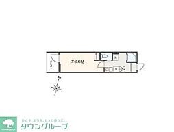 MELLAS南浦和V 1Kの間取図画像