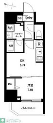 アーバンパーク川口幸町 1DKの間取図画像