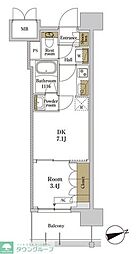 RJRプレシア川口 1DKの間取図画像