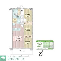 Ｎ−ｓｔａｇｅ船堀 2階3LDKの間取り