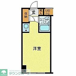 ハローレジデンス西葛西 1階ワンルームの間取り