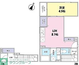 Legume ail graisse 2階1LDKの間取り