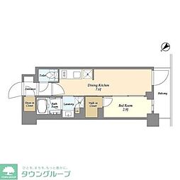 グランカーサ瑞江 5階1DKの間取り