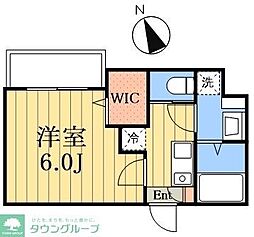 awesome 2階1Kの間取り