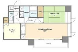 JR総武線 小岩駅 徒歩8分の賃貸マンション 7階2LDKの間取り