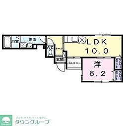 Ｓ．Ｔ．Ｒ 1階1LDKの間取り