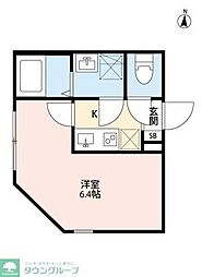 ＬＵＣＡＳＡ 4階1Kの間取り