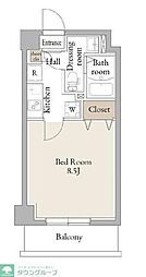 アルファコートお花茶屋II 1階1Kの間取り