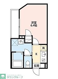 robot homeお花茶屋II(ロボットホームオハナヂャヤツー) 1階1Kの間取り