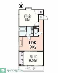 リオグランデ立石 4階2LDKの間取り