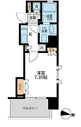 アーデン清澄白河 2階1Kの間取り