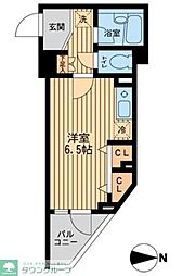 ドゥーエ西大島 3階ワンルームの間取り