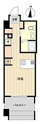 プライマル亀戸 11階ワンルームの間取り