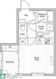 ハーモニーフラッツ住吉 4階1DKの間取り