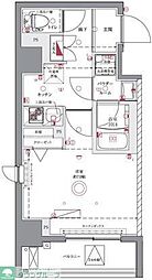 ユリカロゼAZ亀戸II 2階1Kの間取り