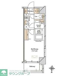 ブランシエスタ両国 3階1Kの間取り