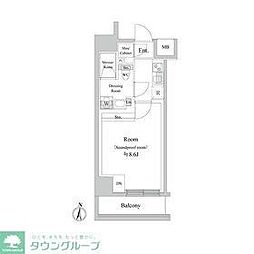 ＴＲＡＣＫ両国 10階1LDKの間取り