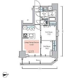 アーバネックス秋葉原ＥＡＳＴIII 7階2LDKの間取り