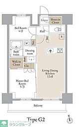 ＪＭＦレジデンス浅草橋三丁目 12階2LDKの間取り