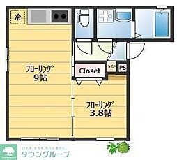 シース浅草橋 1階1LDKの間取り
