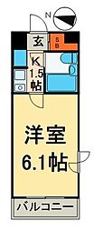 S-FORT錦糸町 5階1Kの間取り