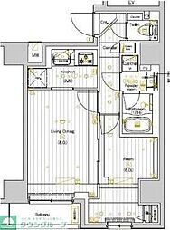 PREMIUM CUBE 両国DEUX 2階1LDKの間取り