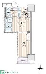 エスティメゾン錦糸町II 15階1DKの間取り