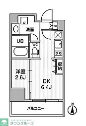 グラシアプレイス東陽町 10階1DKの間取り