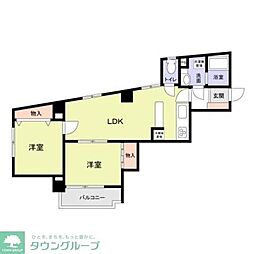 ミラベル関谷 9階2LDKの間取り