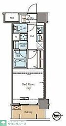 ラグゼナ秋葉原 6階1Kの間取り
