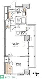 ブランシエスタ両国 3階1LDKの間取り