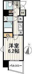 都営新宿線 岩本町駅 徒歩2分の賃貸マンション 9階1Kの間取り