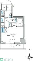都営新宿線 菊川駅 徒歩5分の賃貸マンション 4階1Kの間取り