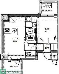 JR総武線 両国駅 徒歩7分の賃貸マンション 9階1LDKの間取り