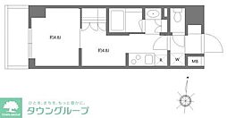 東京メトロ半蔵門線 清澄白河駅 徒歩12分の賃貸マンション 3階1DKの間取り