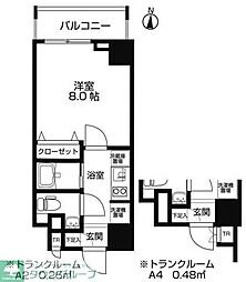 JR総武線 両国駅 徒歩7分の賃貸マンション 3階1Kの間取り
