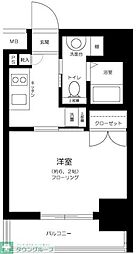 JR総武線 両国駅 徒歩13分の賃貸マンション 11階1Kの間取り