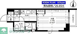 都営新宿線 森下駅 徒歩5分の賃貸マンション 5階1Kの間取り